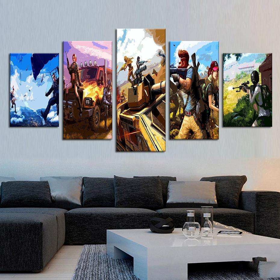 Rules Of Survival 5 Piece HD Multi Panel Canvas Wall Art Frame-Original Frame