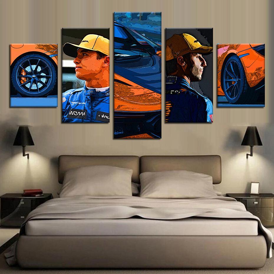 Mighty McLaren 5 Piece HD Multi Panel Canvas Wall Art Frame-Original Frame