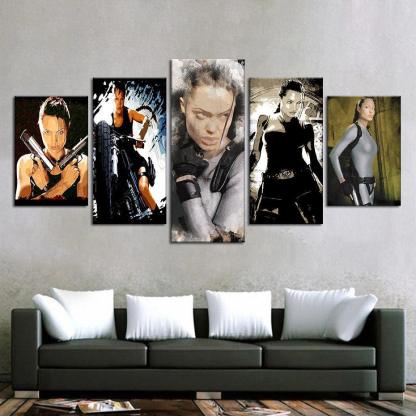 Tomb Raider 5 Piece HD Multi Panel Canvas Wall Art Frame-Original Frame