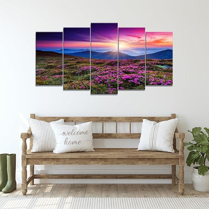 Large Canvas Art Set Featuring Autumn Landscape Wall Decor-Original Frame