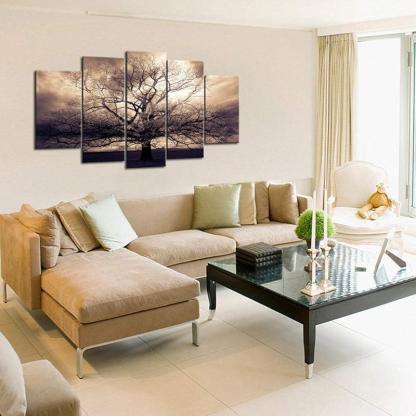 Majestic Oak Tree Canvas Wall Art Set-Original Frame