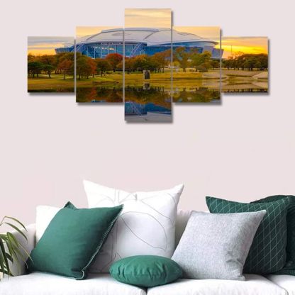  5 Piece Canvas Wall Art Of Basketball Arena Sports Room