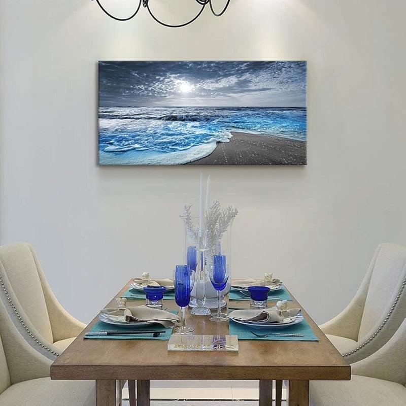Umbrella Walk And Sea Wall Art-Original Frame