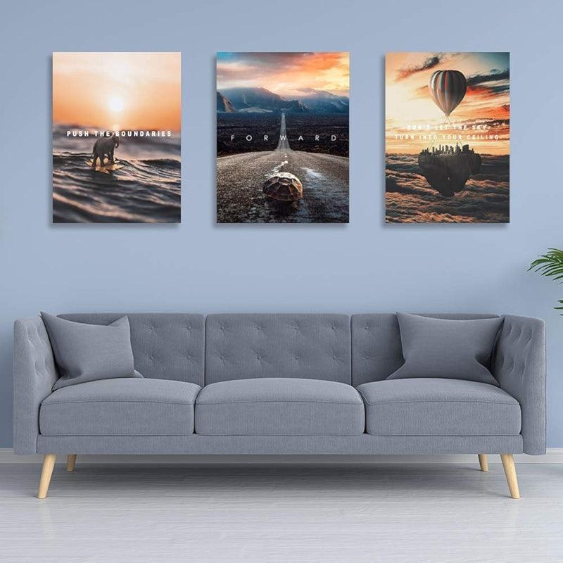 Inspirational Wall Art Canvas Set For Motivation And Success-Original Frame