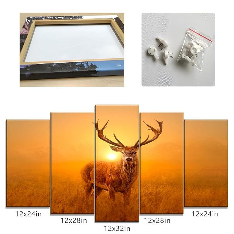 Modern Large Canvas Butterflies Wall Art Set-Original Frame