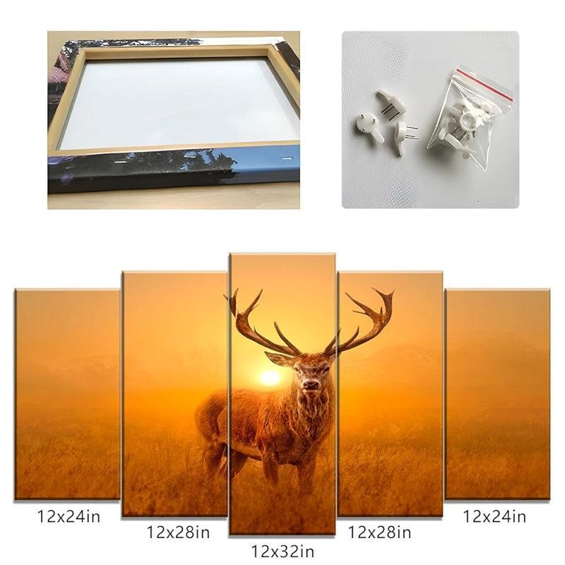 Modern Large Canvas Butterflies Wall Art Set-Original Frame