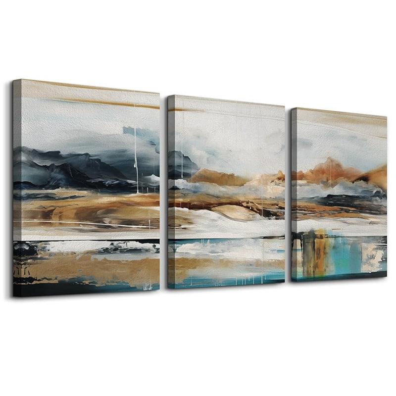 Abstract Mountain Forest Landscapes Canvas Wall Art Set-Original Frame