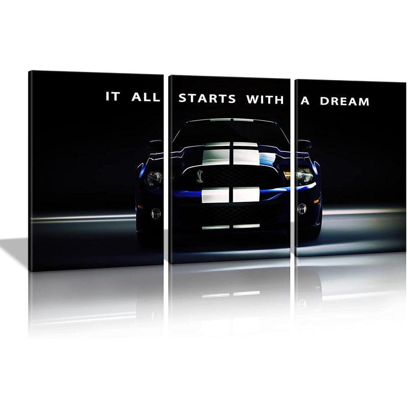 3 Panels Modern Framed Canvas Wall Art Poster Frames-Original Frame