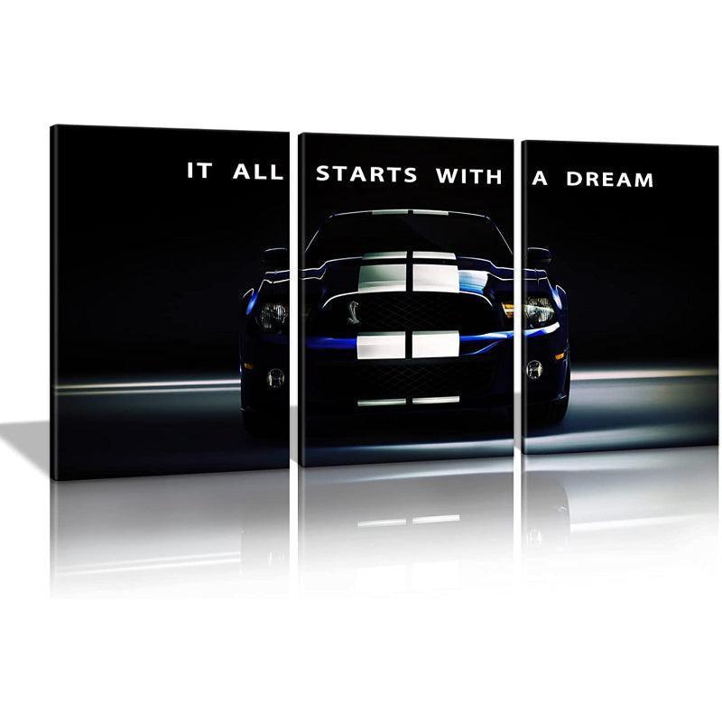 3 Panels Modern Framed Canvas Wall Art Poster Frames-Original Frame