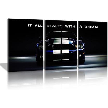 3 Panels Modern Framed Canvas Wall Art Poster Frames-Original Frame