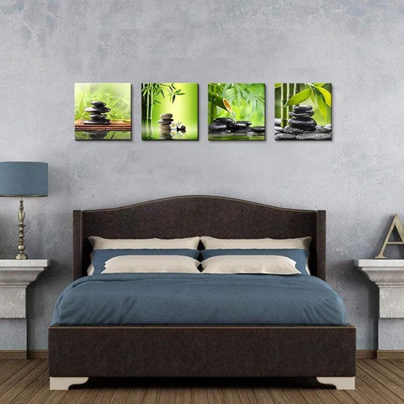 4 Piece Coastal Seaside Canvas Art Set-Original Frame