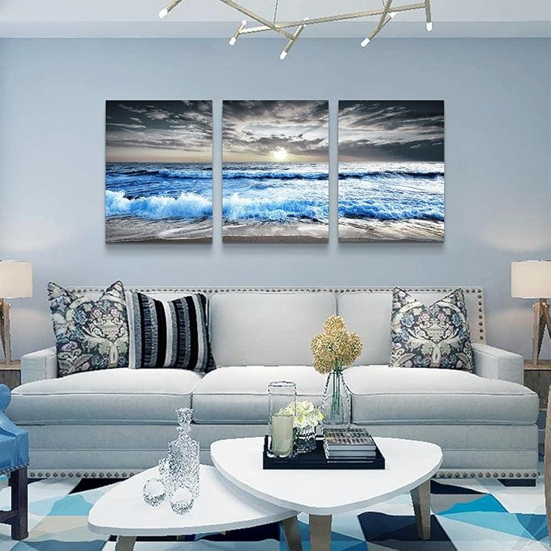 Abstract Mountain Forest Landscapes Canvas Wall Art Set-Original Frame