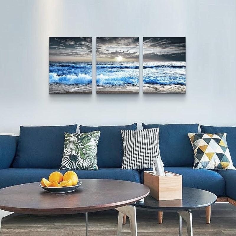 Abstract Mountain Forest Landscapes Canvas Wall Art Set-Original Frame