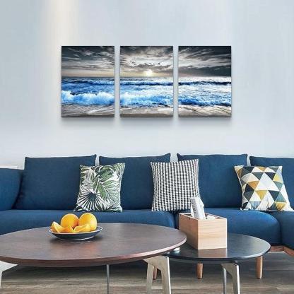 Abstract Mountain Forest Landscapes Canvas Wall Art Set-Original Frame