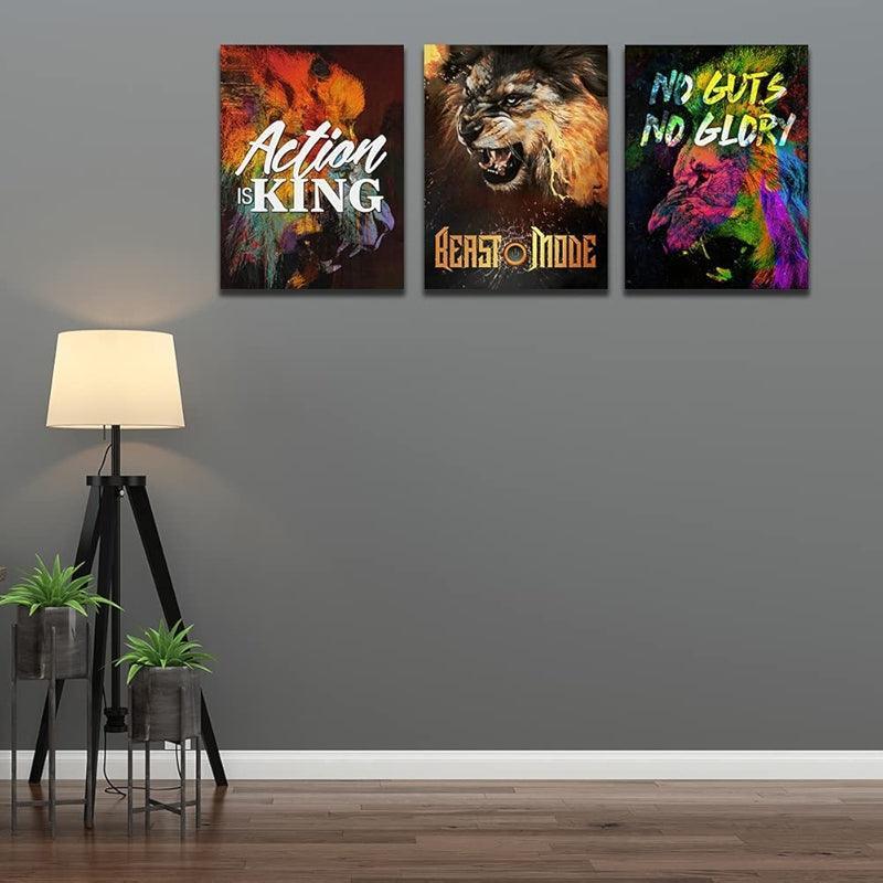 Inspirational Wall Art Canvas Set For Motivation And Success-Original Frame