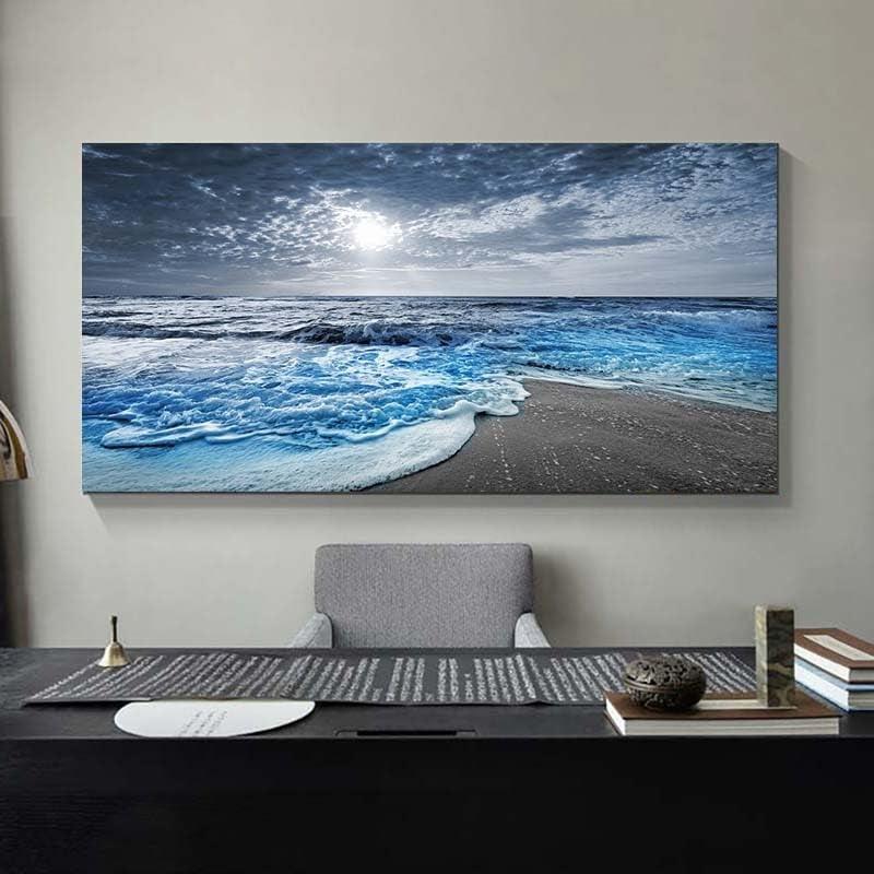 Umbrella Walk And Sea Wall Art-Original Frame