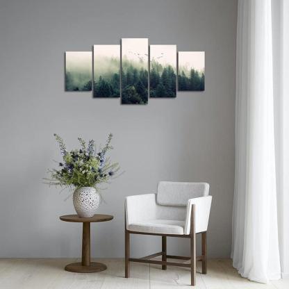 Abstract Texture Wall Art Painting Black And Golden Marble-Original Frame