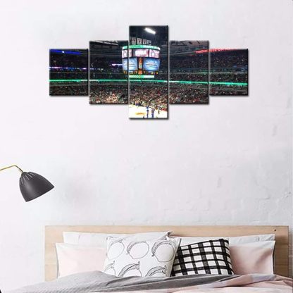  5 Piece Canvas Wall Art Of Basketball Arena Sports Room