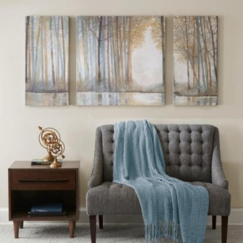 Triptych Scenery Watercolor Canvas Wall Art-Original Frame