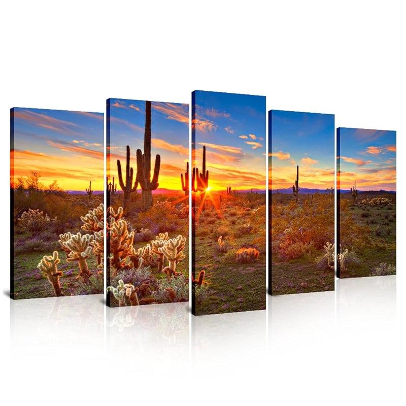 Large Canvas Art Set Featuring Autumn Landscape Wall Decor-Original Frame
