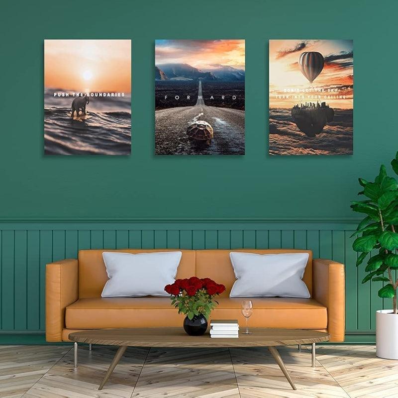 Inspirational Wall Art Canvas Set For Motivation And Success-Original Frame