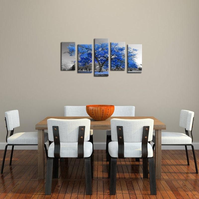 5 Piece Tree Landscape Wall Art Set-Original Frame