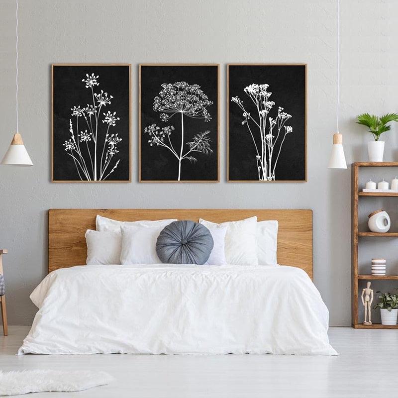 Neutral Botanical Plant Canvas Art Set Of Six-Original Frame