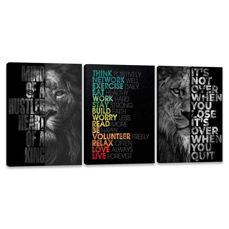 Inspirational Wall Art Canvas Set For Motivation And Success-Original Frame
