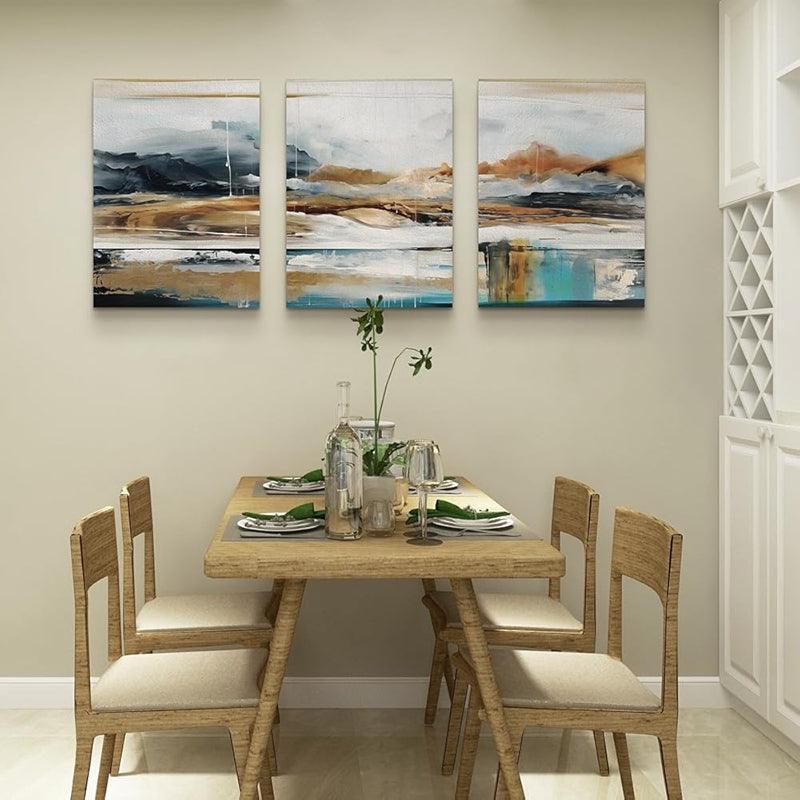 Abstract Mountain Forest Landscapes Canvas Wall Art Set-Original Frame