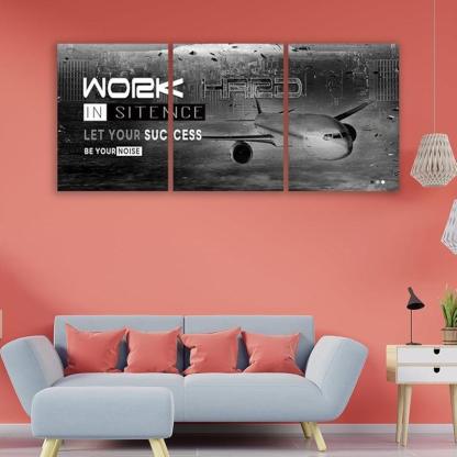 Inspirational Wall Art Canvas Set For Motivation And Success-Original Frame