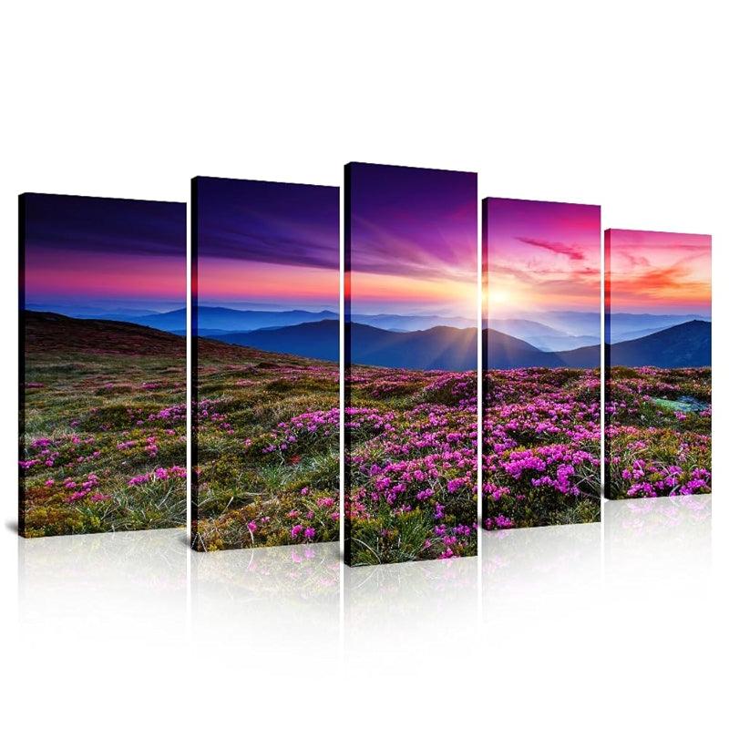 Large Canvas Art Set Featuring Autumn Landscape Wall Decor-Original Frame