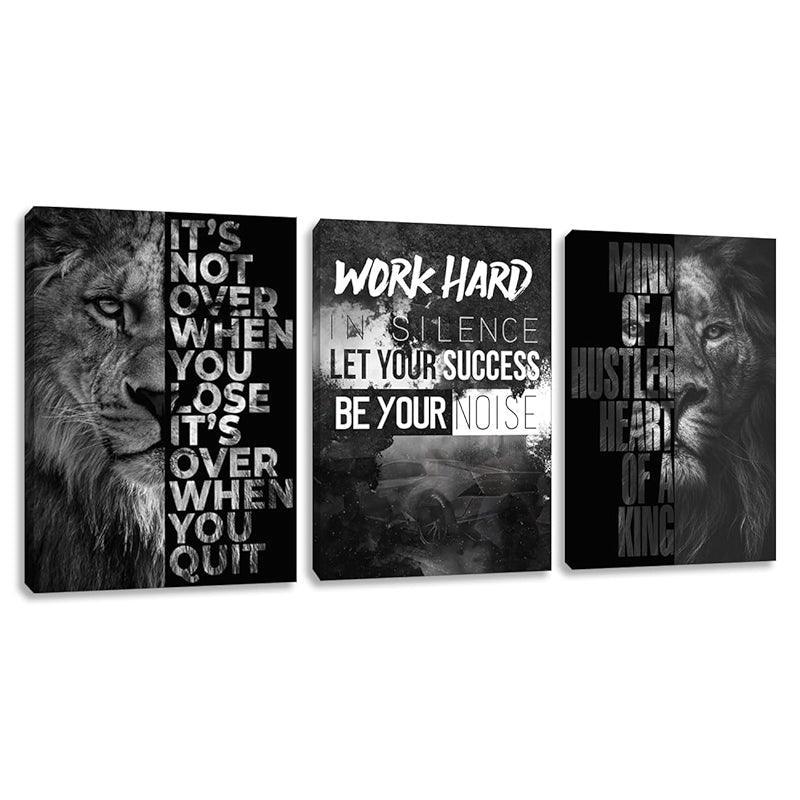 Inspirational Wall Art Canvas Set For Motivation And Success-Original Frame