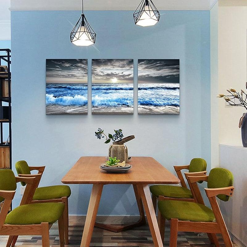 Abstract Mountain Forest Landscapes Canvas Wall Art Set-Original Frame