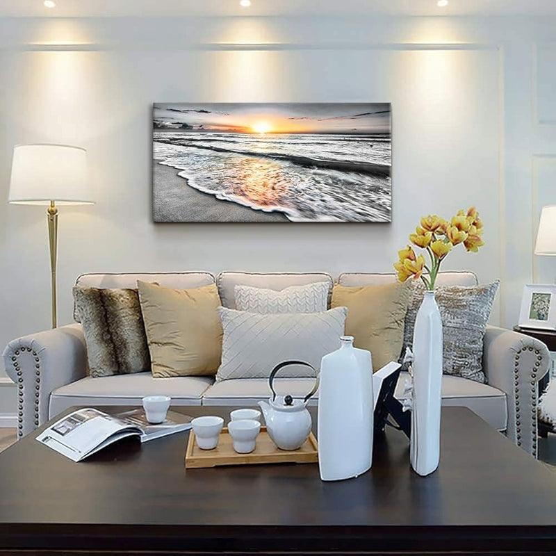 Umbrella Walk And Sea Wall Art-Original Frame