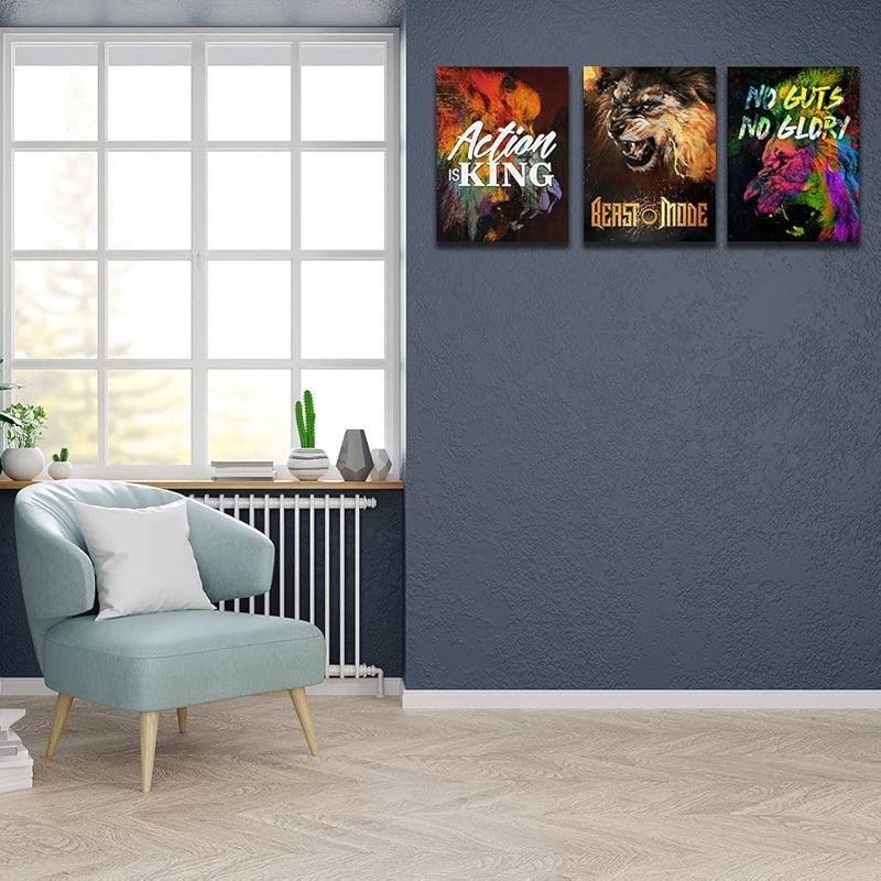 Inspirational Wall Art Canvas Set For Motivation And Success-Original Frame