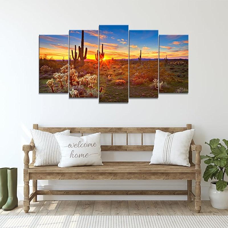 Large Canvas Art Set Featuring Autumn Landscape Wall Decor-Original Frame