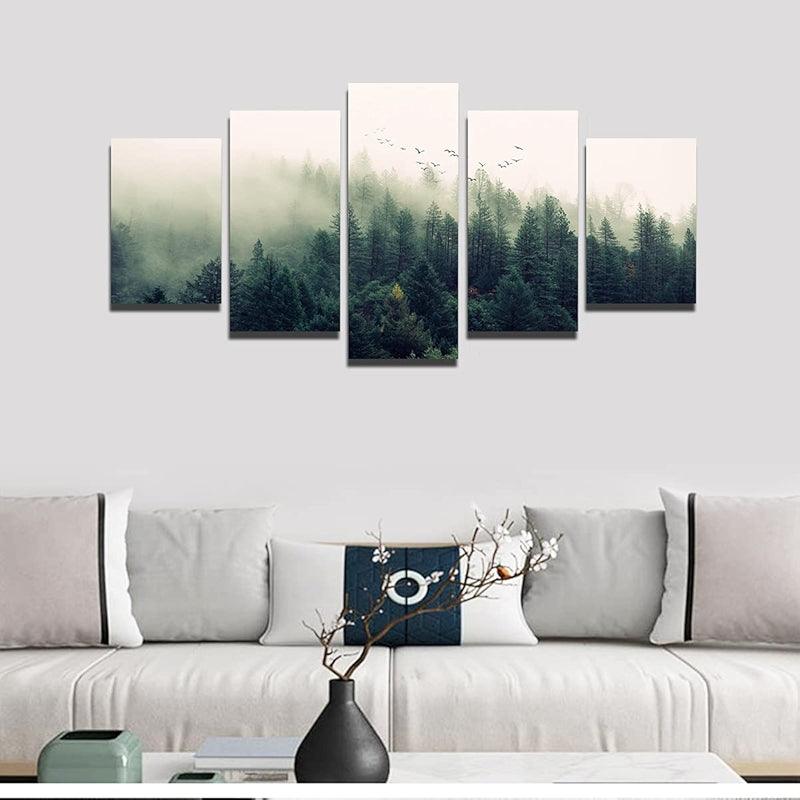 Abstract Texture Wall Art Painting Black And Golden Marble-Original Frame