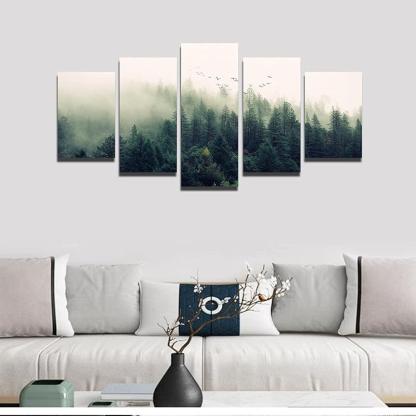 Abstract Texture Wall Art Painting Black And Golden Marble-Original Frame