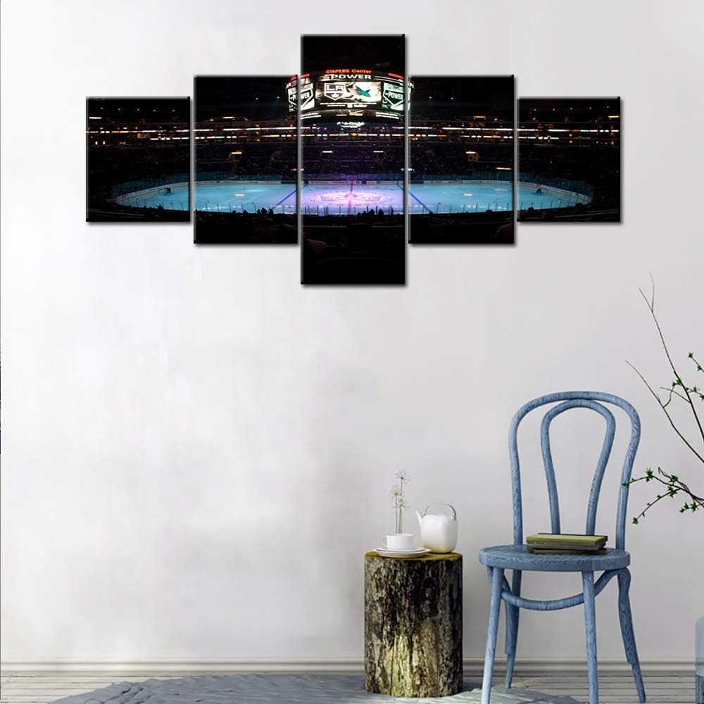  5 Piece Canvas Wall Art Of Basketball Arena Sports Room