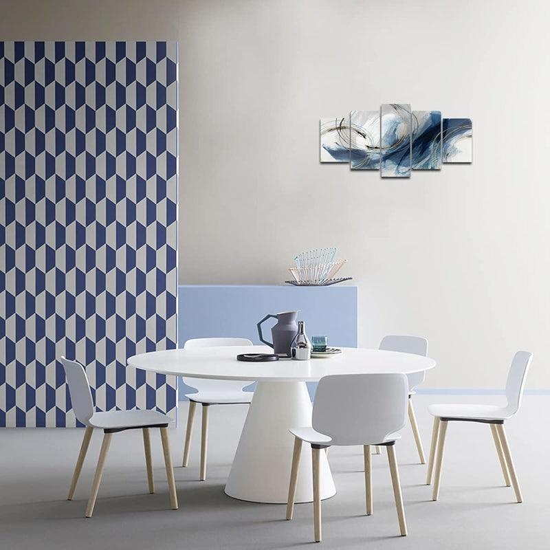 Abstract Texture Wall Art Painting Black And Golden Marble-Original Frame