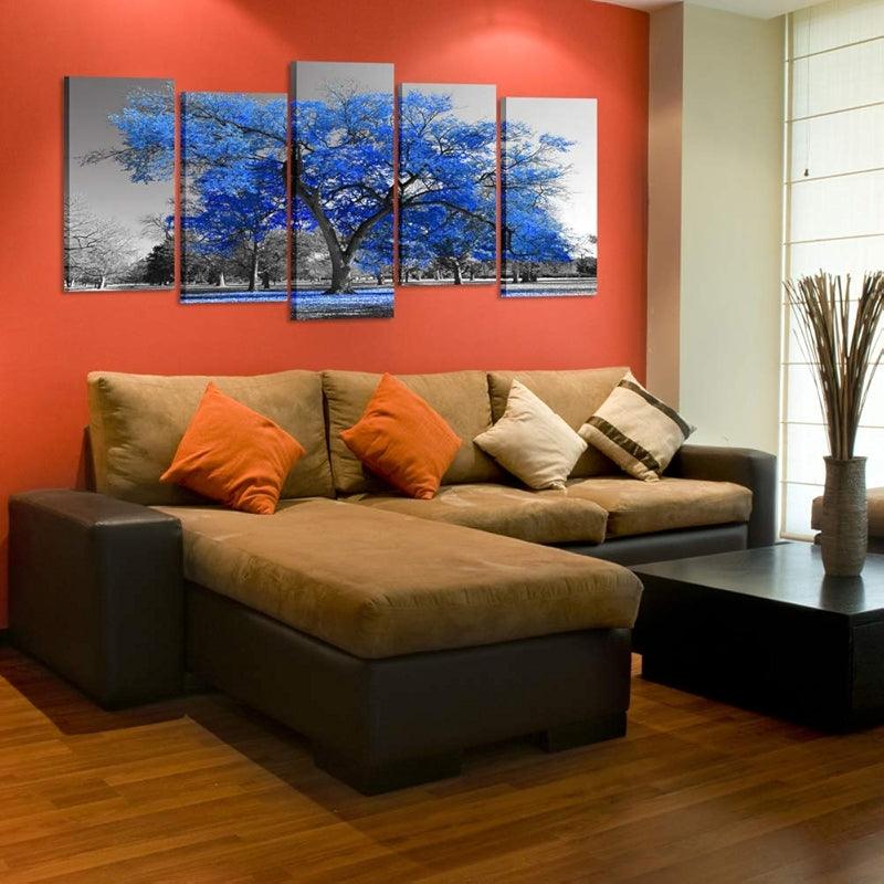 5 Piece Tree Landscape Wall Art Set-Original Frame