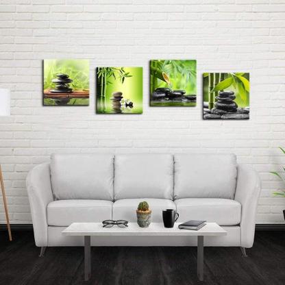 4 Piece Coastal Seaside Canvas Art Set-Original Frame