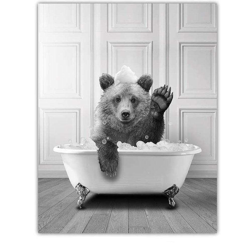 Animal Print 4-Piece Home Decor Poster-Original Frame