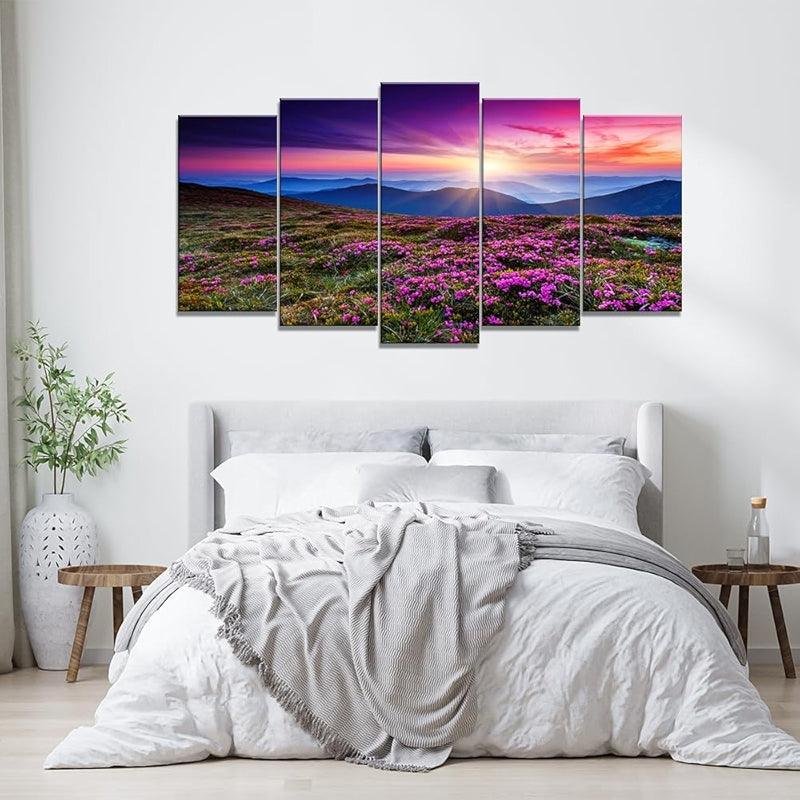 Large Canvas Art Set Featuring Autumn Landscape Wall Decor-Original Frame