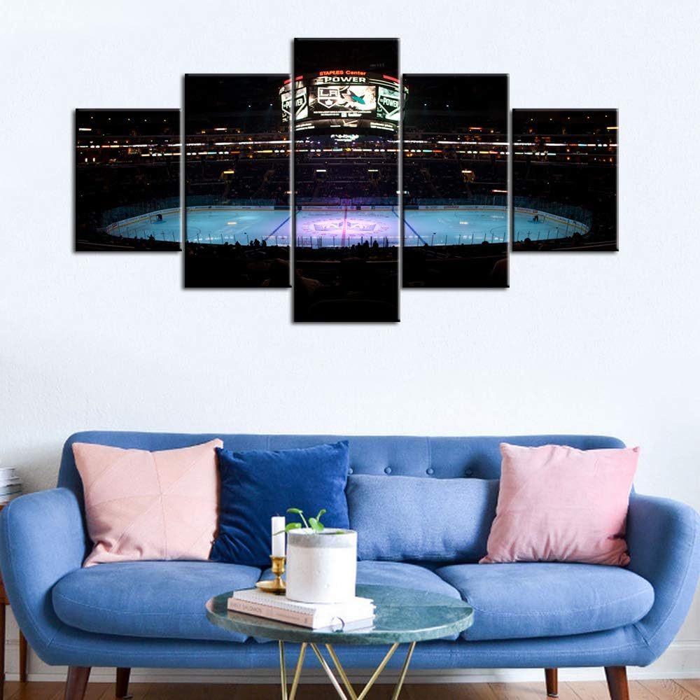  5 Piece Canvas Wall Art Of Basketball Arena Sports Room