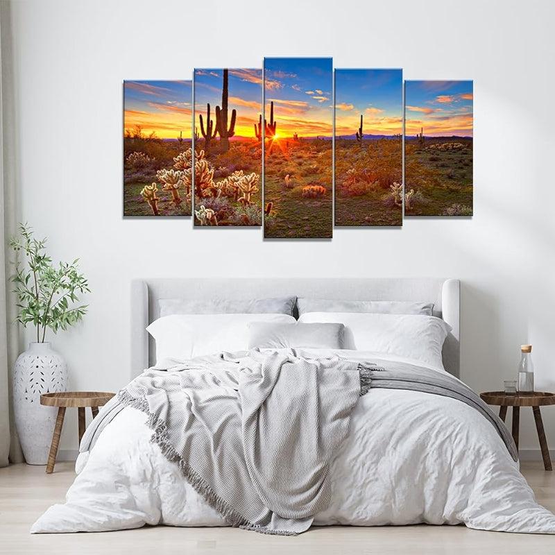Large Canvas Art Set Featuring Autumn Landscape Wall Decor-Original Frame
