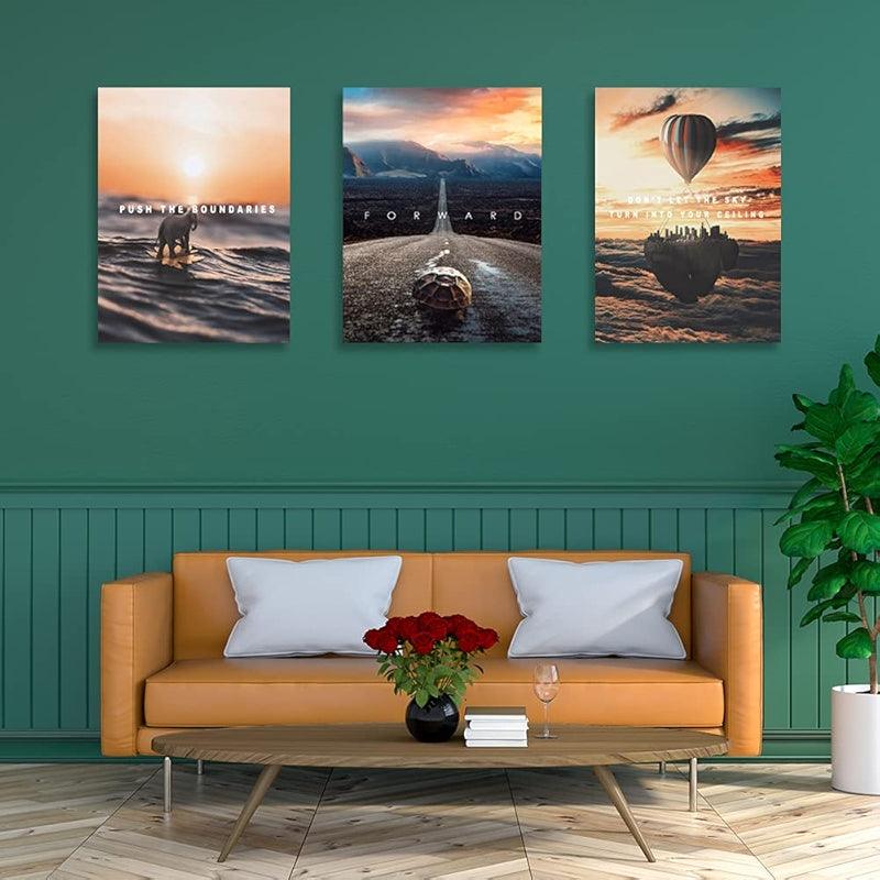 Inspirational Wall Art Canvas Set For Motivation And Success-Original Frame