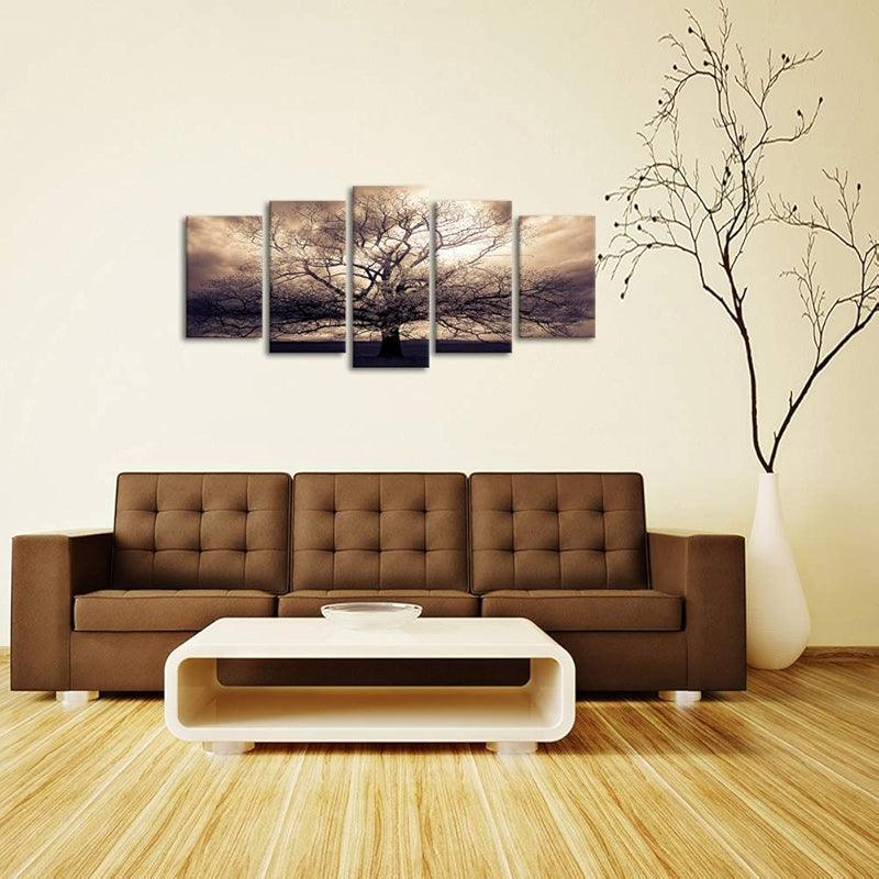 Majestic Oak Tree Canvas Wall Art Set-Original Frame