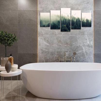 Abstract Texture Wall Art Painting Black And Golden Marble-Original Frame