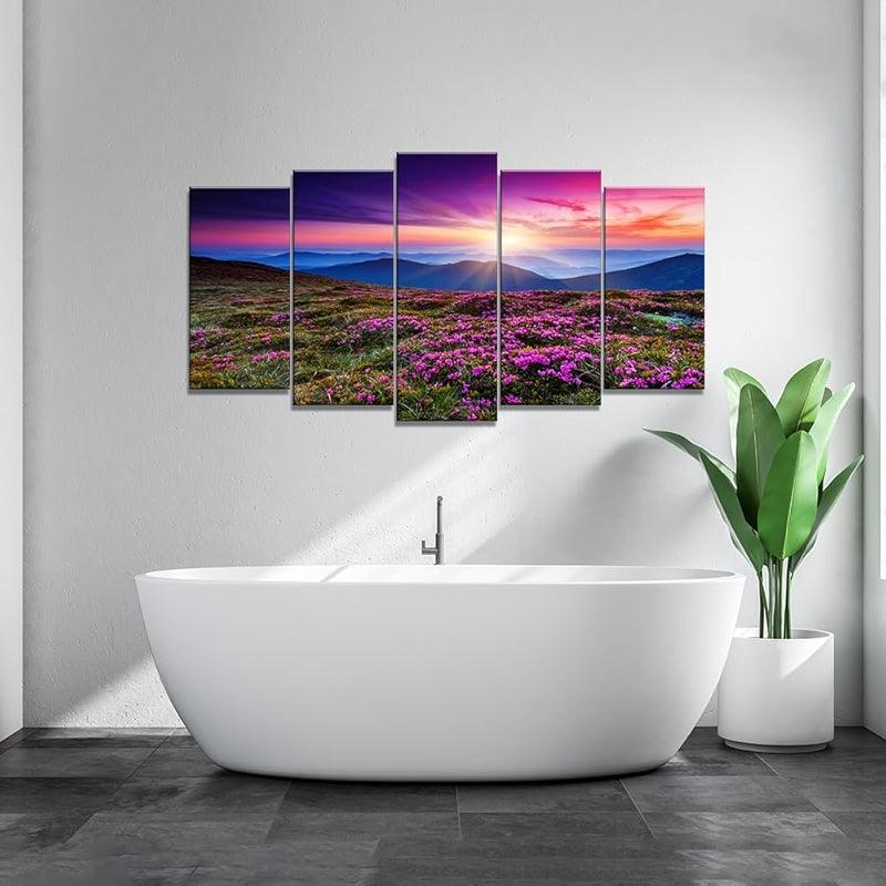 Large Canvas Art Set Featuring Autumn Landscape Wall Decor-Original Frame